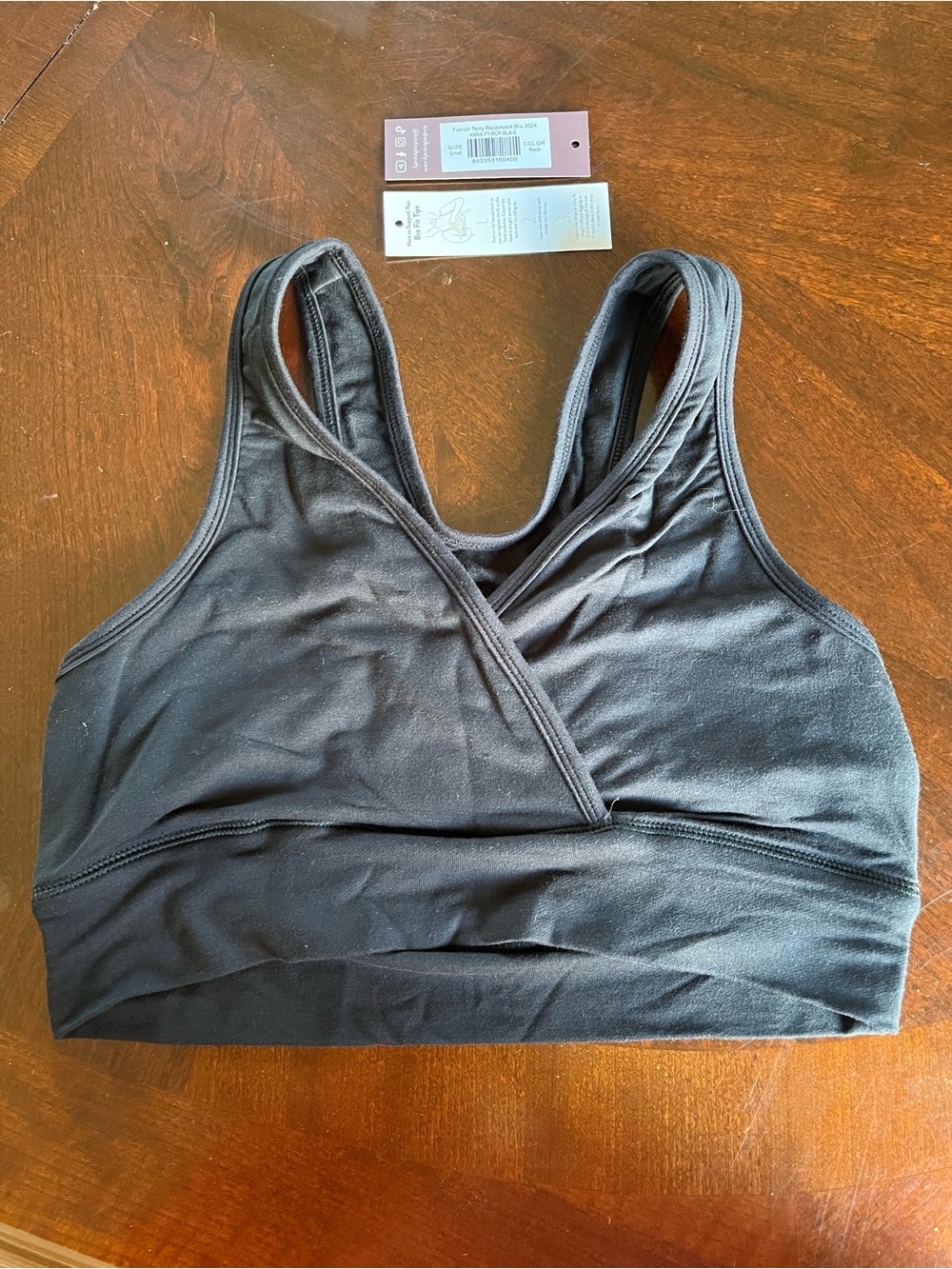 NWT Kindred Bravely Black French Terry Racerback Nursing & Sleep Bra Sz Small - Picture 2 of 8